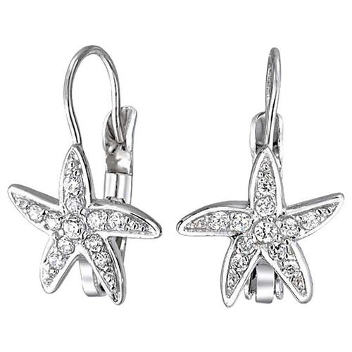 BLING Jewelry Starfish Leverback Drop Earrings