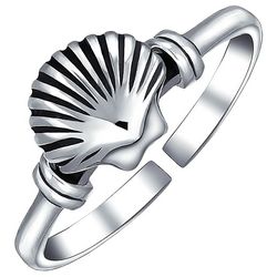 BLING Jewelry Clam Shell Midi Toe Ring