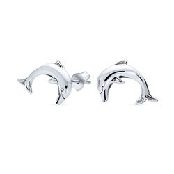 BLING Jewelry Dolphin Stud Earrings