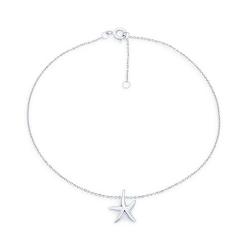BLING Sterling Silver Starfish Charm Anklet
