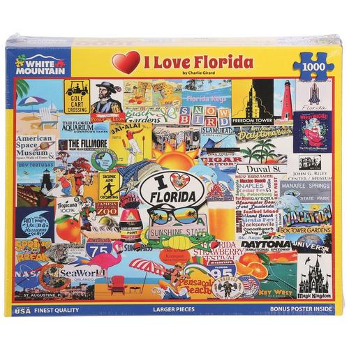 White Mountain I Love Florida 1,000-Piece Puzzle