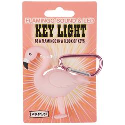 Flamingo Sound & LED Light Keychain