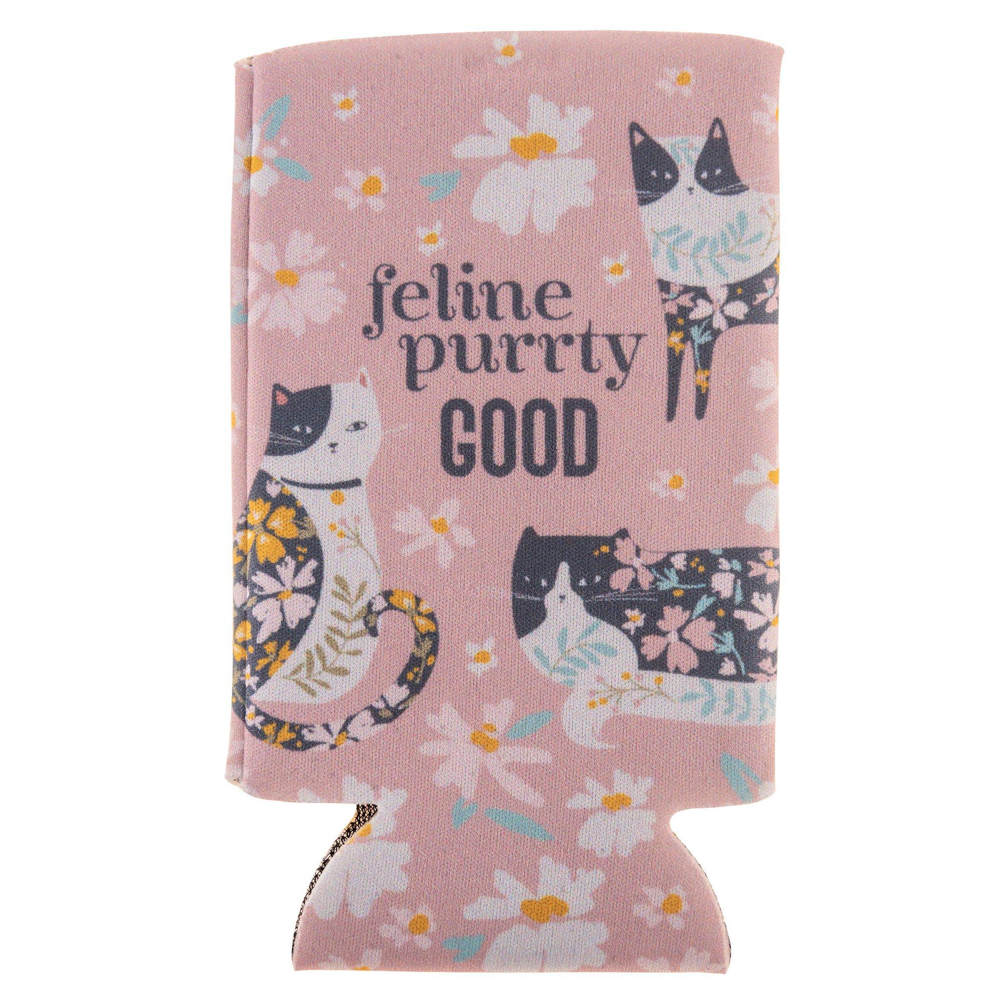 Karma Feline Purrty Good Cat Lovers Drink Koozie