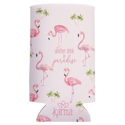 Paradise Flamingo Slim Can Drink Koozie
