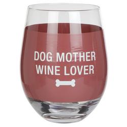Stemless Dog Mother Wine Glass 16 oz.