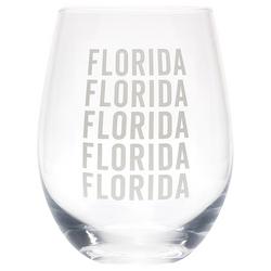 Stemless Florida Florida Wine Glass