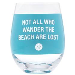 All Who Wander Stemless Wine Glass
