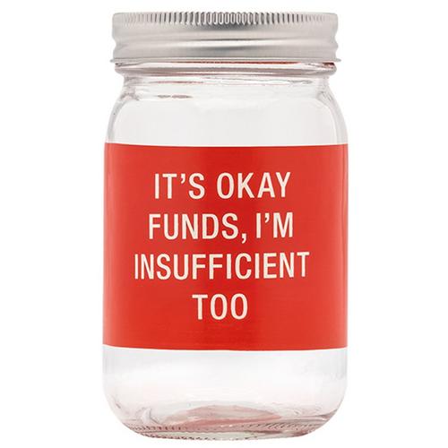 About Face Designs It's Okay Funds Mason Jar