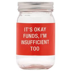 It's Okay Funds Mason Jar Piggy Bank