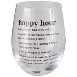 About Face Designs Happy Hour Stemless Wine Glass