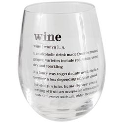 About Face Designs Wine Definition Stemless Wine Glass