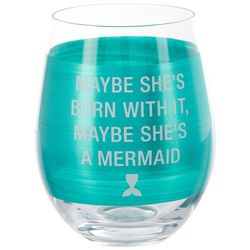 About Face Designs 16 oz. Mermaid Stemless Wine Glass