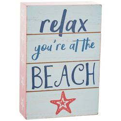4x6 Relax Starfish Wood Table Sign