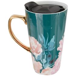 Lady Jayne LTD Floral 13 oz. Porcelain Travel Mug