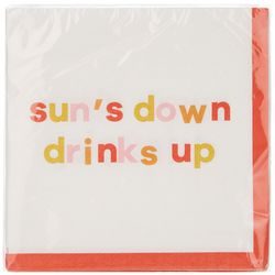 CR Gibson 20-pk. Sun's Down Drinks Up Cocktail Napkins