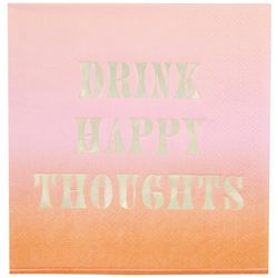 CR Gibson 20-Pk Drink Happy Thoughts Cocktail Napkins