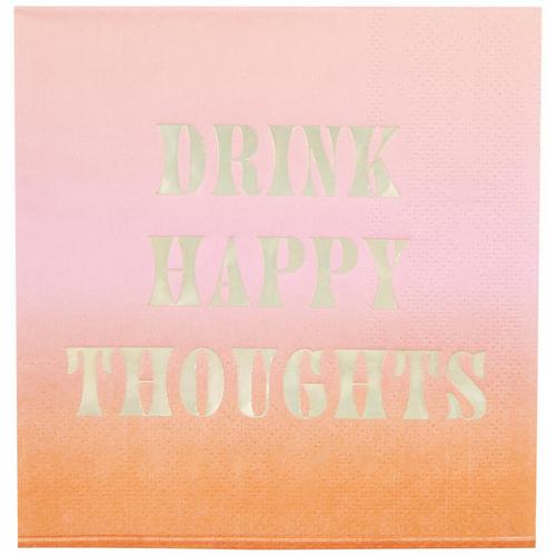 CR Gibson 20-pk. Happy Thoughts Cocktail Napkins