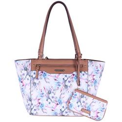 Daisy Floral Print Vegan Leather Tote Bag
