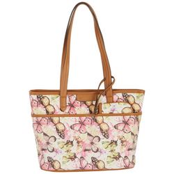 Rosetti Tessa Butterfly Canvas Vegan Leather Tote & Pouch