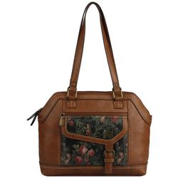 B.O.C. Amherst Floral Vegan Leather Satchel Handbag