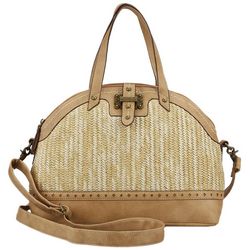 B.O.C. Farrel Hill Woven Vegan Leather Satchel Handbag