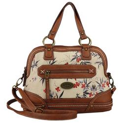 Whitley Floral Vegan Leather Satchel Handbag