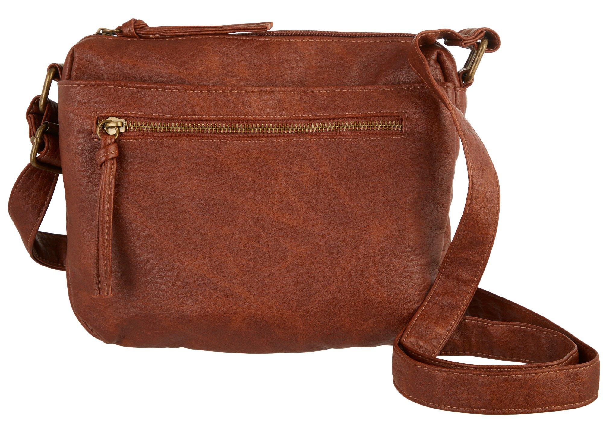 Bueno of California Faux Leather Washed Woven Shoulder