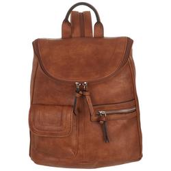Rustego Solid Faux Leather Backpack