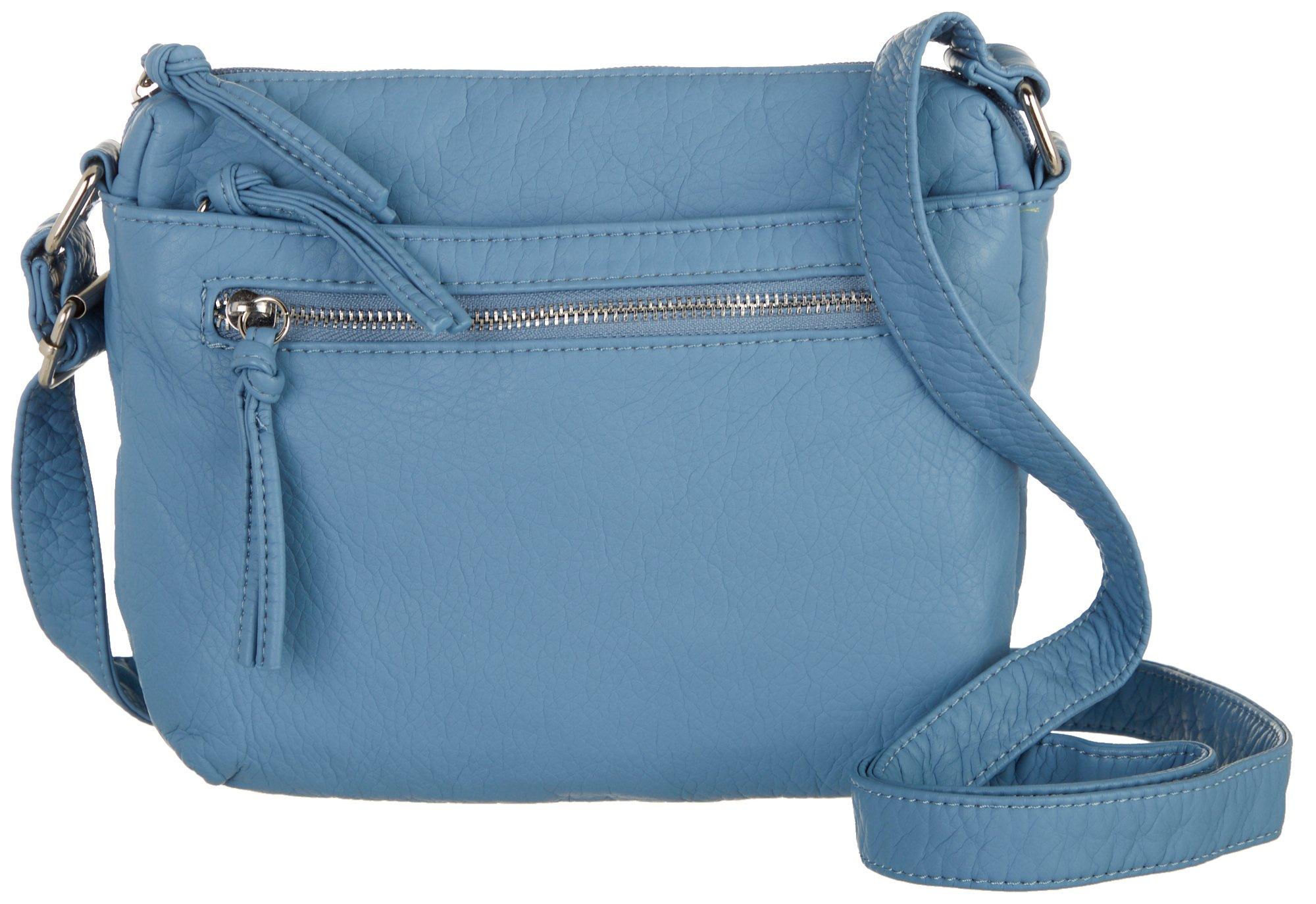 Bueno Solid Grainy Washed Crossbody Handbag