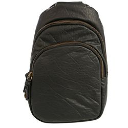 Bueno Solid Crinkle Vegan Leather Sling Bag