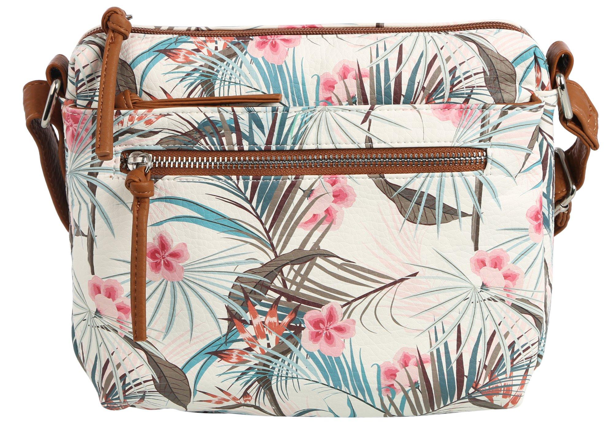 Tropical Floral Crossbody Bag