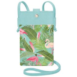 Save The Girls Flamingo French Twist Cell Phone Crossbody