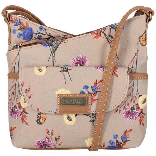 MultiSac Vista Floral Vegan Leather Crossbody Handbag