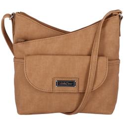 Vista Solid Color Vegan Leather Crossbody Handbag