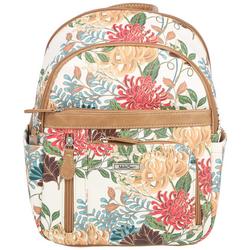 Adele Elegant Floral Vegan Leather Backpack