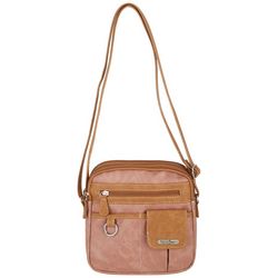 MultiSac Solid 3-Compartment Vegan Leather Crossbody