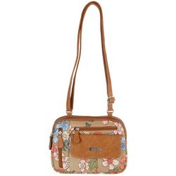 MultiSac Zippy Triple Compartment Floral Crossbody Handbag