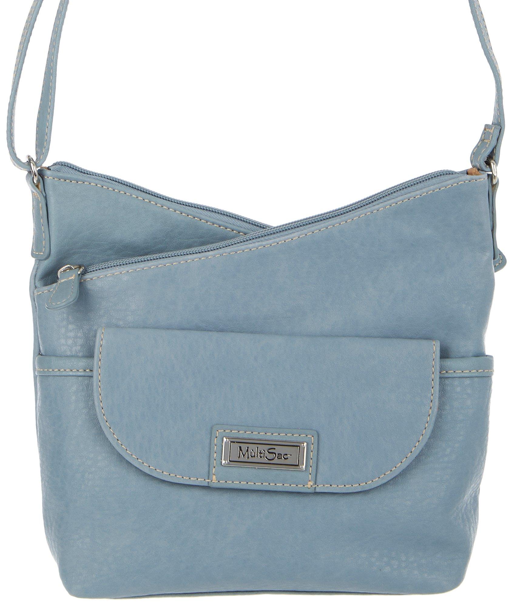 MultiSac Vista Solid Vegan Leather Crossbody Handbag