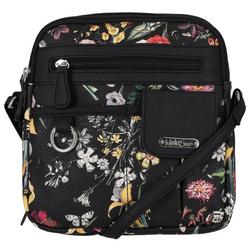 Floral 3-Compartment Vegan Leather Crossbody
