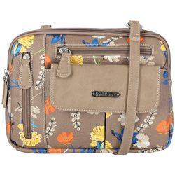 MultiSac Zippy Floral 3-Compartment Crossbody Bag