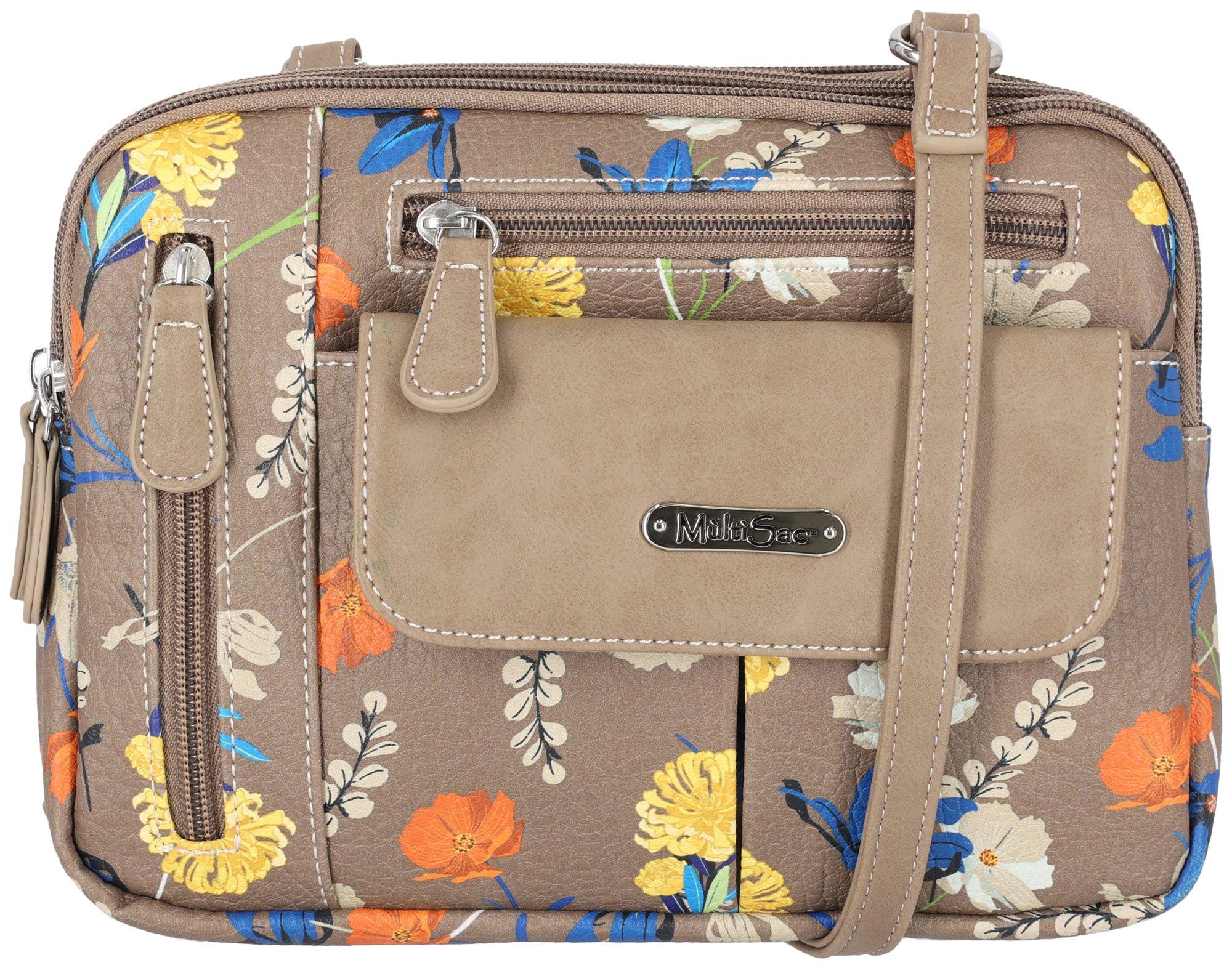 Zippy Floral 3-Compartment Crossbody Bag