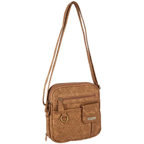 MultiSac Embossed Solid North South 3-Compartment Crossbody
