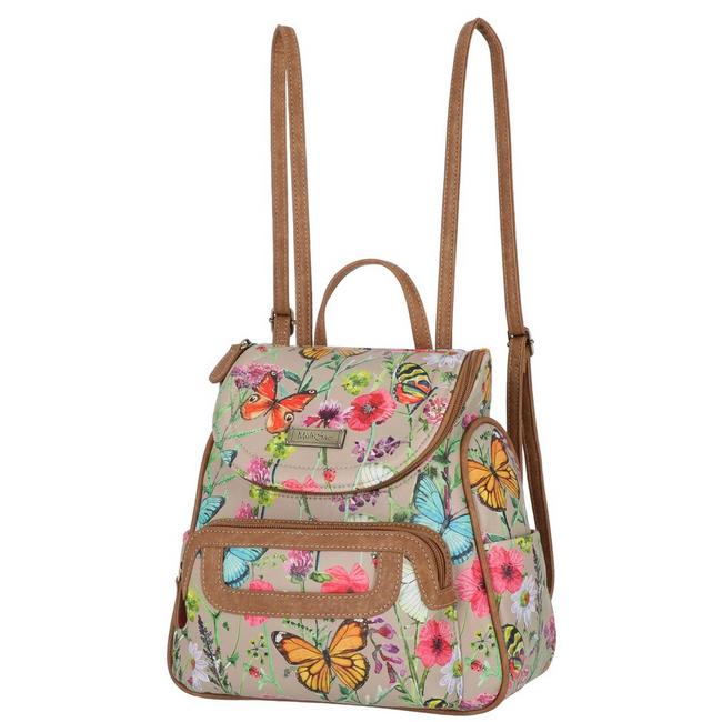 MultiSac Butterfly Hillwood Print Major Backpack One Size Beige multi/tan