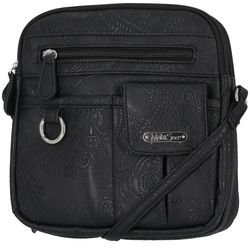 MultiSac North South Zip Around Solid Embroidered Crossbody