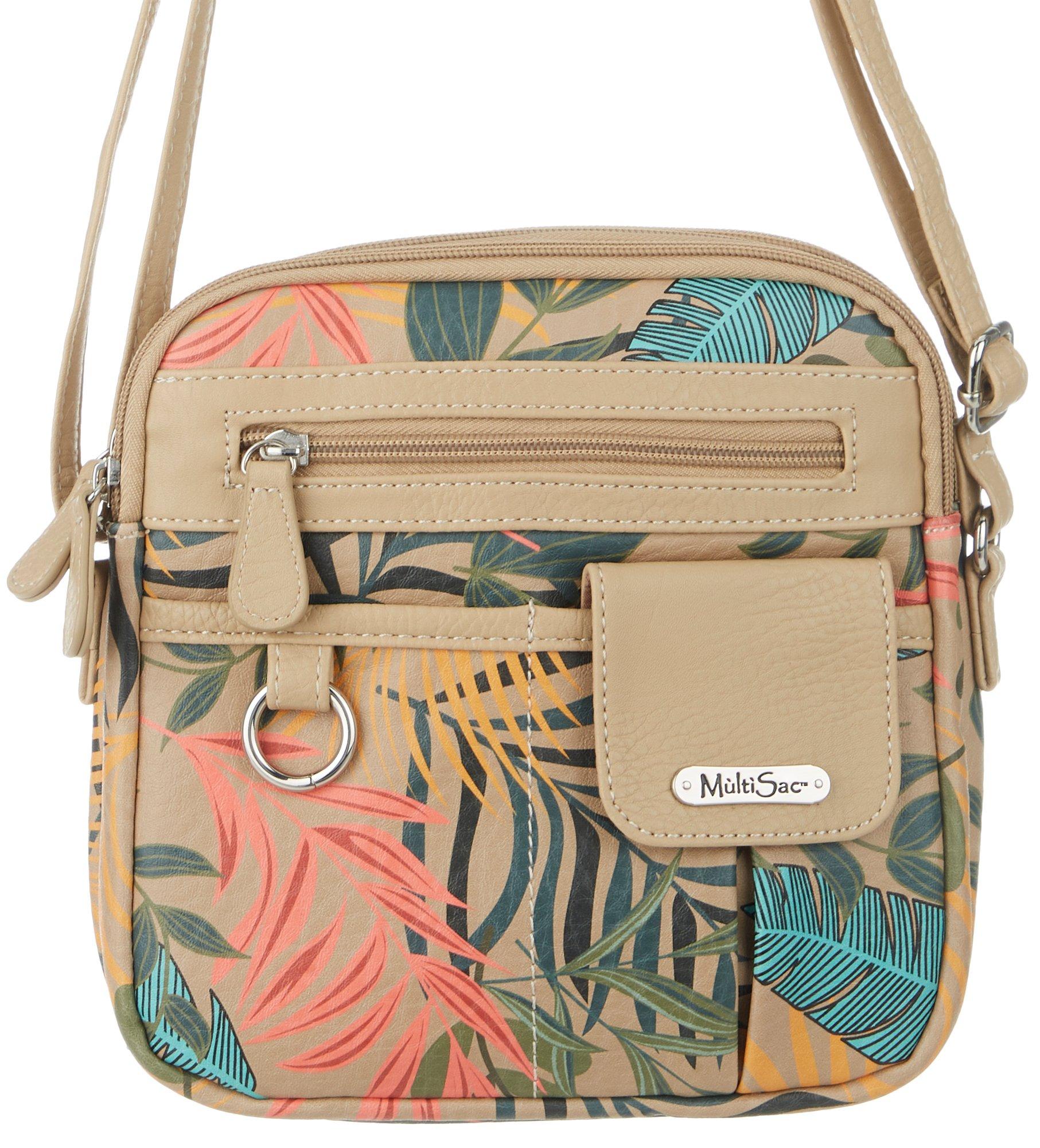 Tropicana 3-Compartment Vegan Leather Crossbody