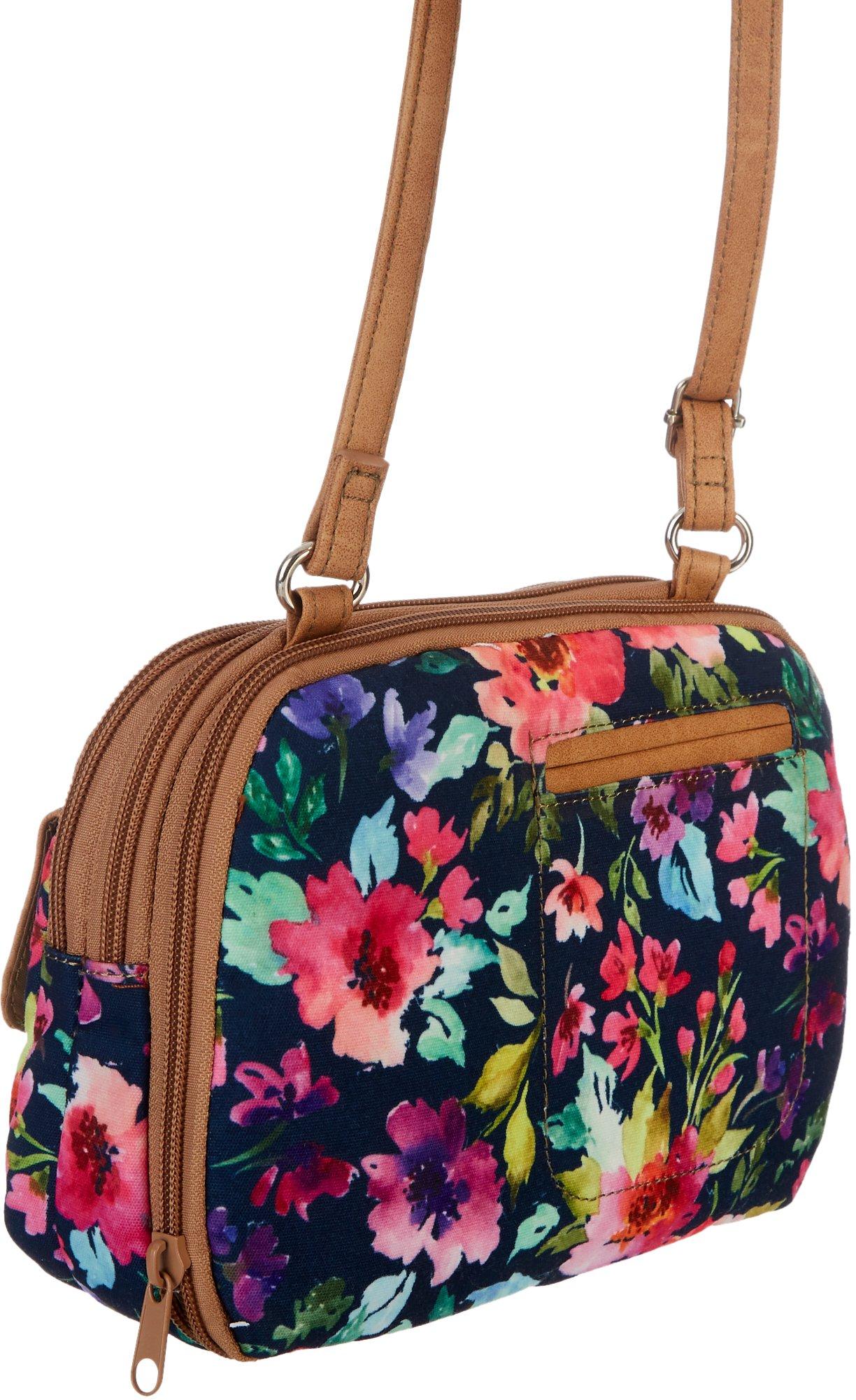 MultiSac Zippy Wild Flower Crossbody Handbag One Size Wildflower multi