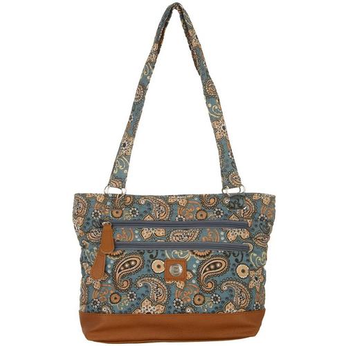 Stone Mountain Donna Paisley Quilted Tote Shoulder Bag