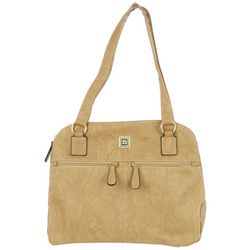 Stone Mountain Solid Crunch Leather Shoulder Tote Bag