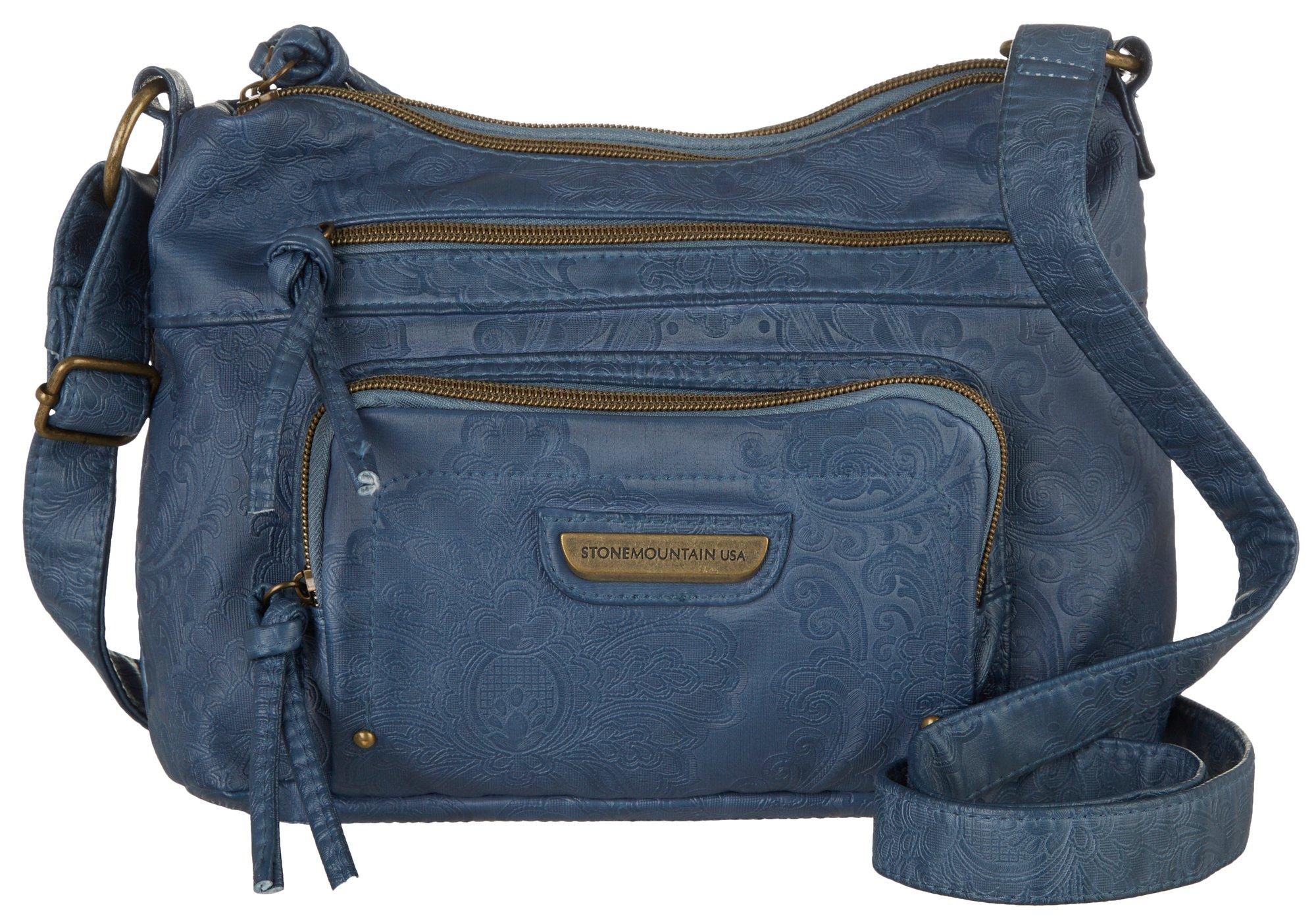 Smokey Irene Embossed Hobo Crossbody Bag