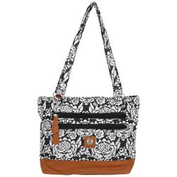 Stone Mountain Donna Brocade Print Quilted Tote Shoulder Bag